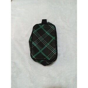 Men's Zip Closure Toiletry Bag with Handle (Black & Green) - NEW!!!